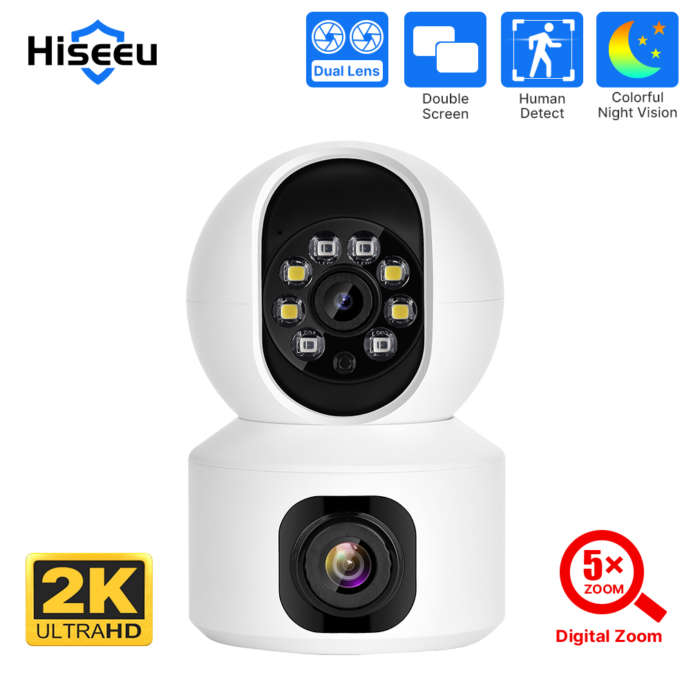 Kamera IP PTZ Hiseeu 2K 4MP WI - Baby Products Video ulasan dan harga