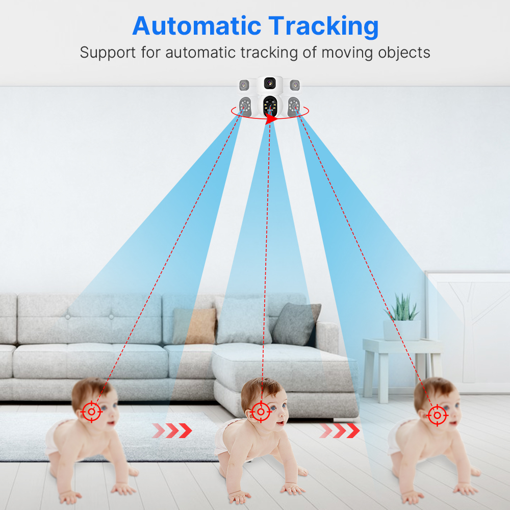 Kamera IP PTZ Hiseeu 2K 4MP WI - Baby Products Video ulasan dan harga