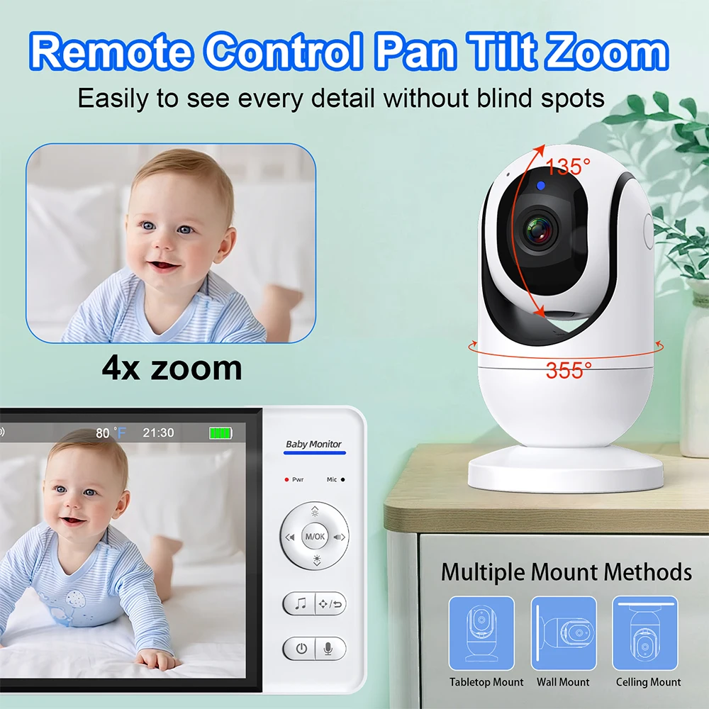 Tidak Ada WiFi Monitor Bayi 7  - Baby Products Video ulasan dan harga