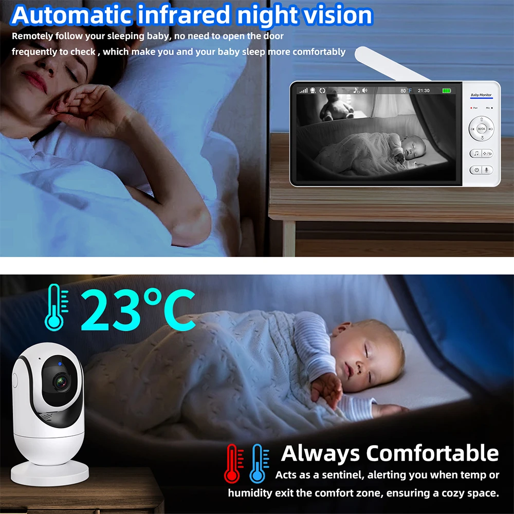 Tidak Ada WiFi Monitor Bayi 7  - Baby Products Video ulasan dan harga