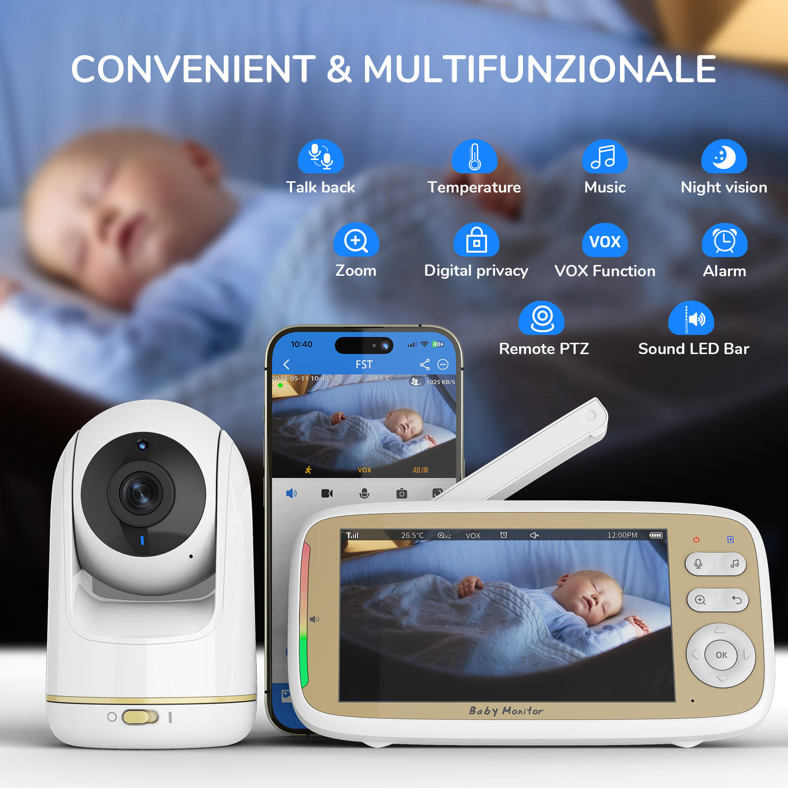 VB803 PRO HD 720P Monitor Bayi - Baby Products Video ulasan dan harga