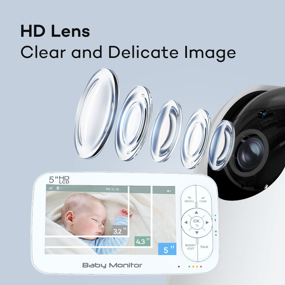 Kamera Bayi 5 Inci 2MP 1080P K - Baby Products Video ulasan dan harga