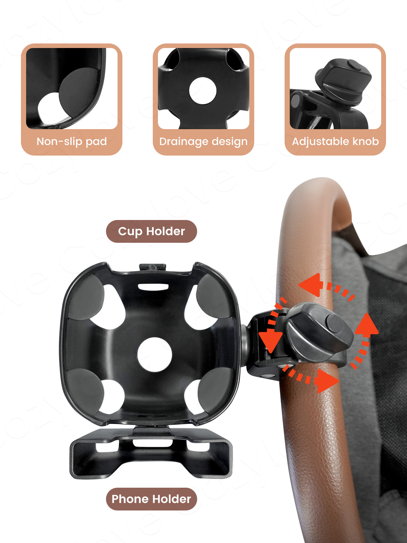 Tempat Cangkir Kereta Dorong U - Stroller Accessories ulasan dan harga